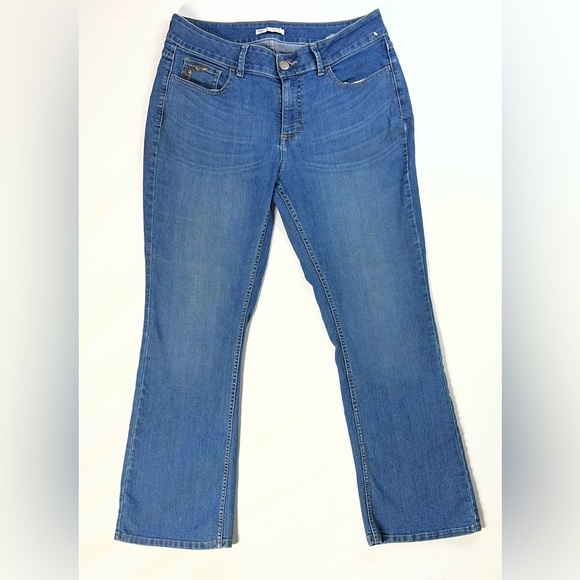 Lee Denim - Riders By Lee Midrise Bootcut Jeans Womens Size 12P Embroidered Pockets B-5